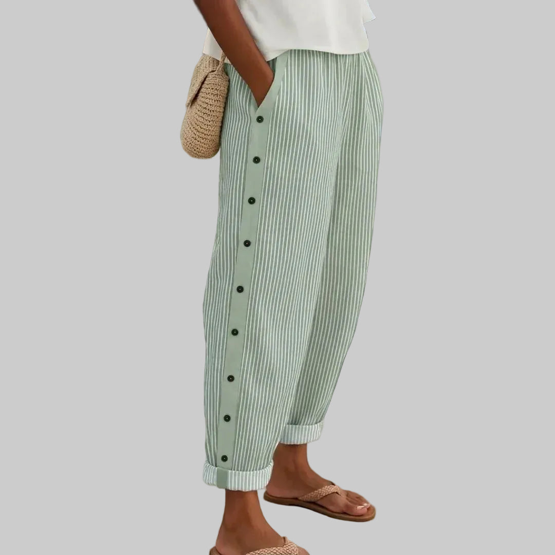 Pantalon Décontracté Avec Poches Latérales