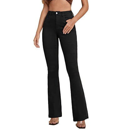 Jean Évasé Taille Haute pour une Silhouette Allongée