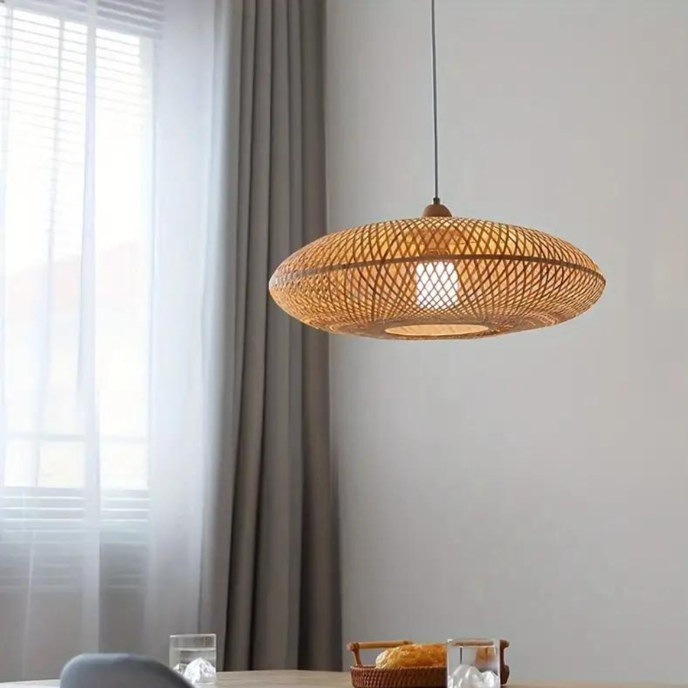 Treasure of the Dawn Bamboo Rattan Pendant Light