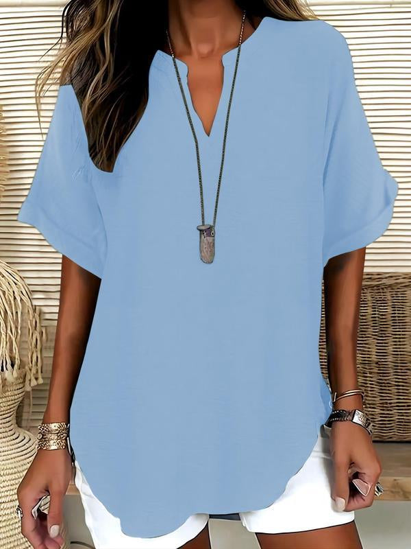 Blouse d'été élégante à la coupe ample et confortable
