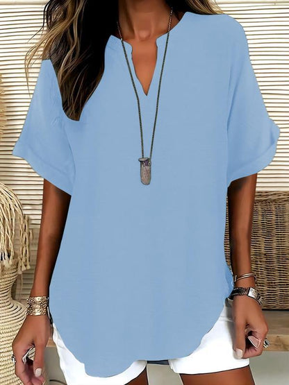 Blouse d'été élégante à la coupe ample et confortable