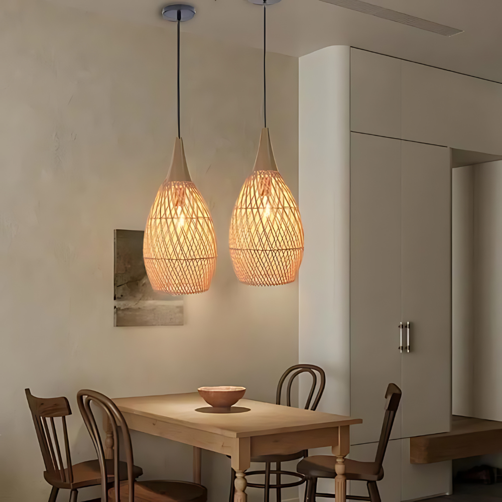 Handcrafted Rattan Pendant Lamp — Tapestry Ceiling Light