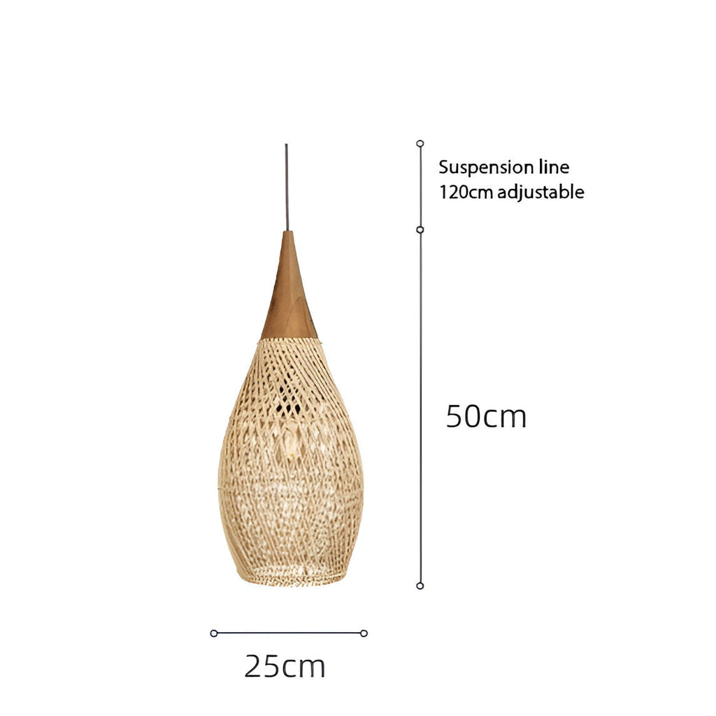 Handcrafted Rattan Pendant Lamp — Tapestry Ceiling Light