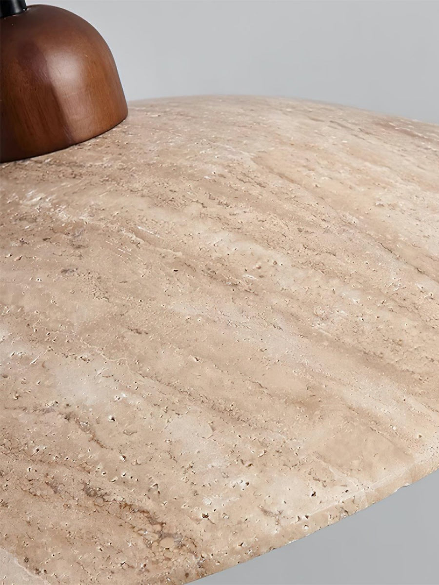 Travira Travertine Floating Plate Pendant Light — Nordic Contemporary Design