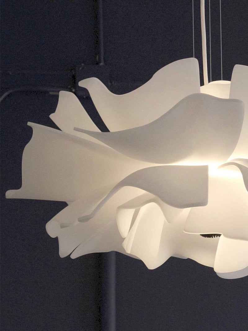 Handcrafted White Lotus Flower Acrylic Pendant Light — Vintage Nordic Ceiling Lamp