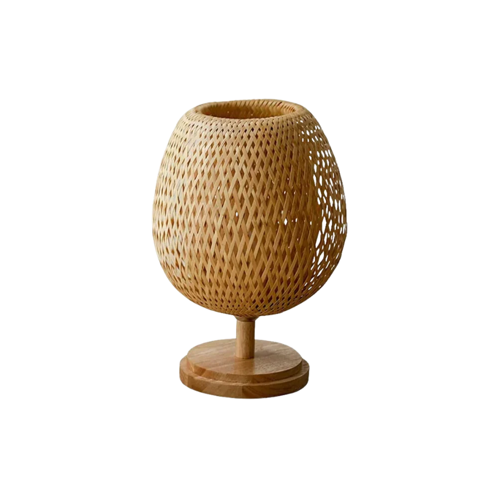 Sustainable Bamboo Table Lamp — Handcrafted Natural Accent Light
