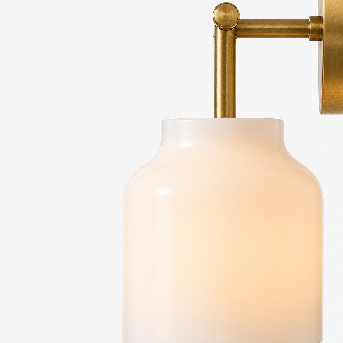 Hanton Modern 3-Light Wall Sconce — Slim Profile Milk Glass Fixture