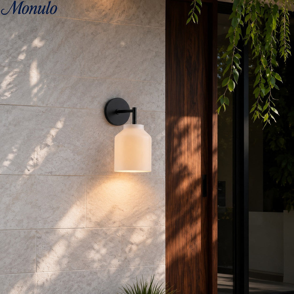 Hanton Industrial Modern Outdoor Wall Sconce — Slim Contemporary Design