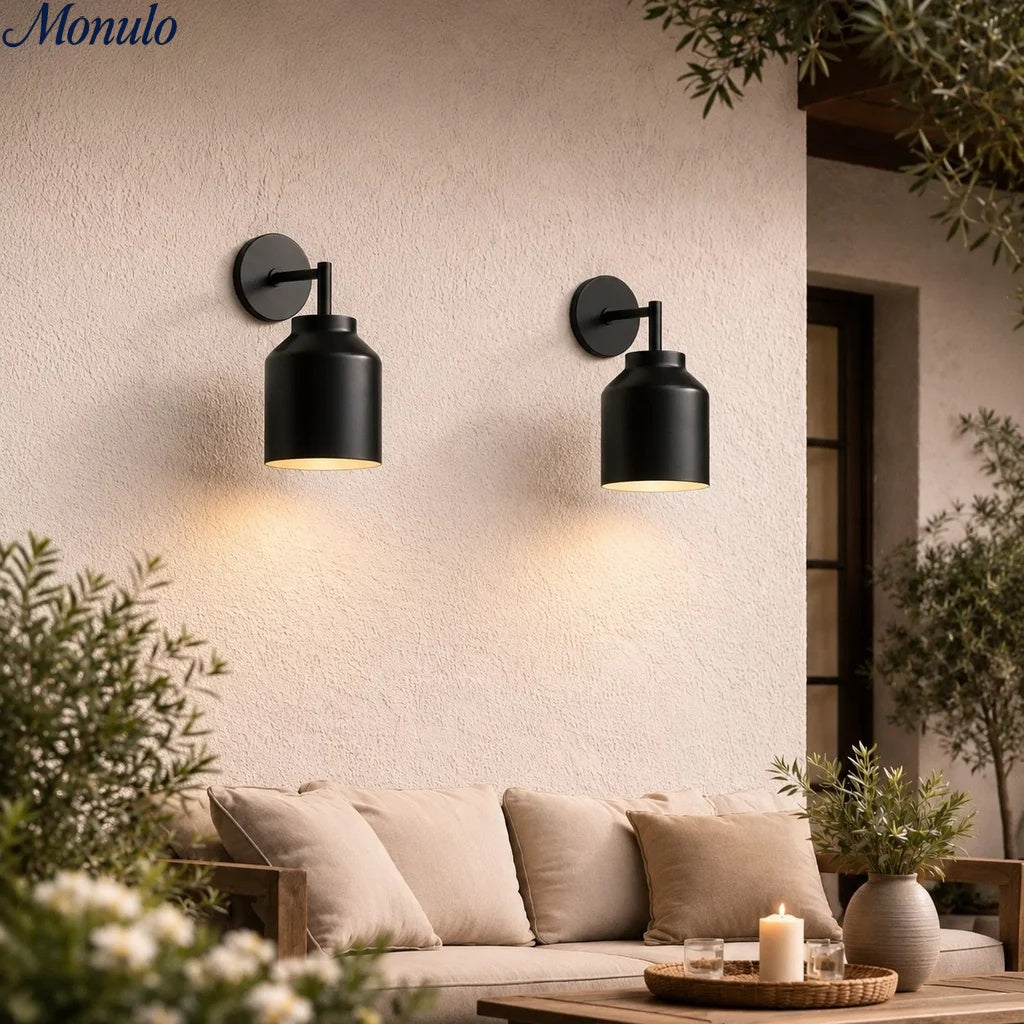 Hanton Industrial Modern Outdoor Wall Sconce — Slim Contemporary Design