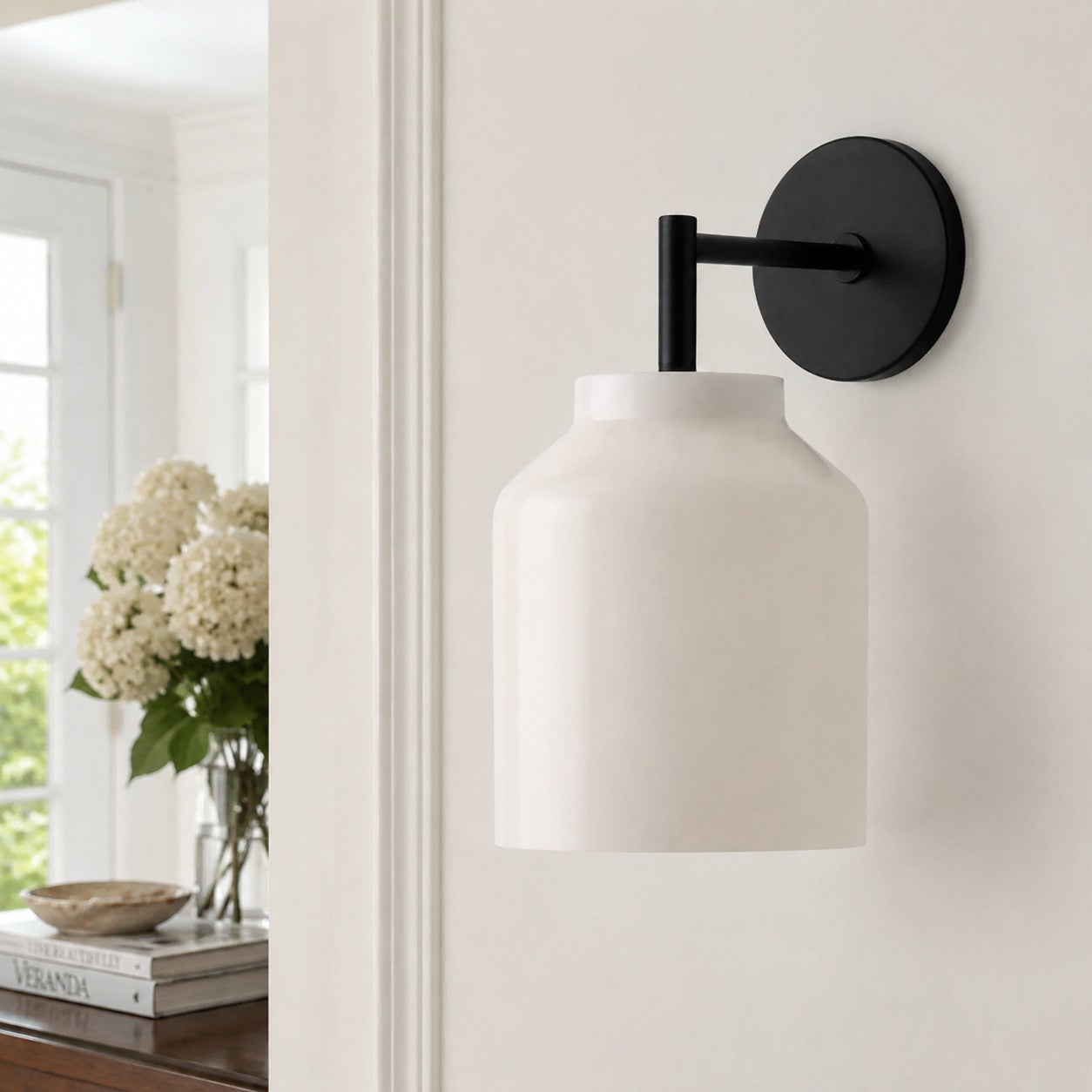 Hanton Industrial Modern Outdoor Wall Sconce — Slim Contemporary Design