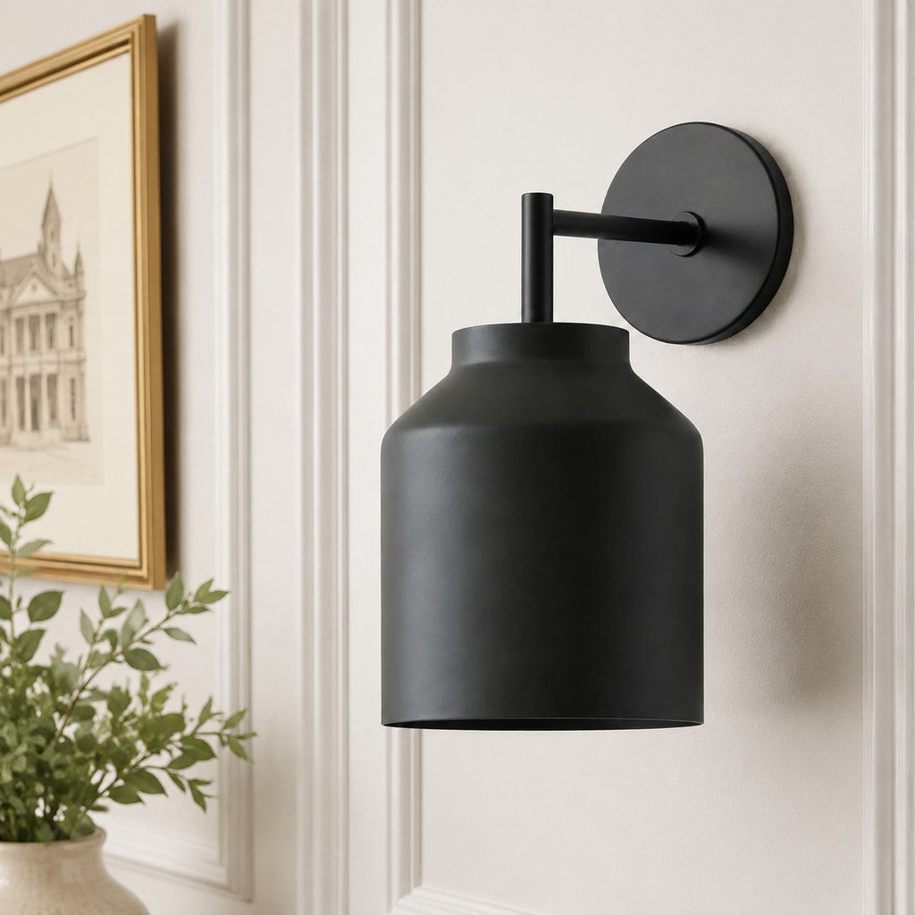 Hanton Industrial Modern Outdoor Wall Sconce — Slim Contemporary Design