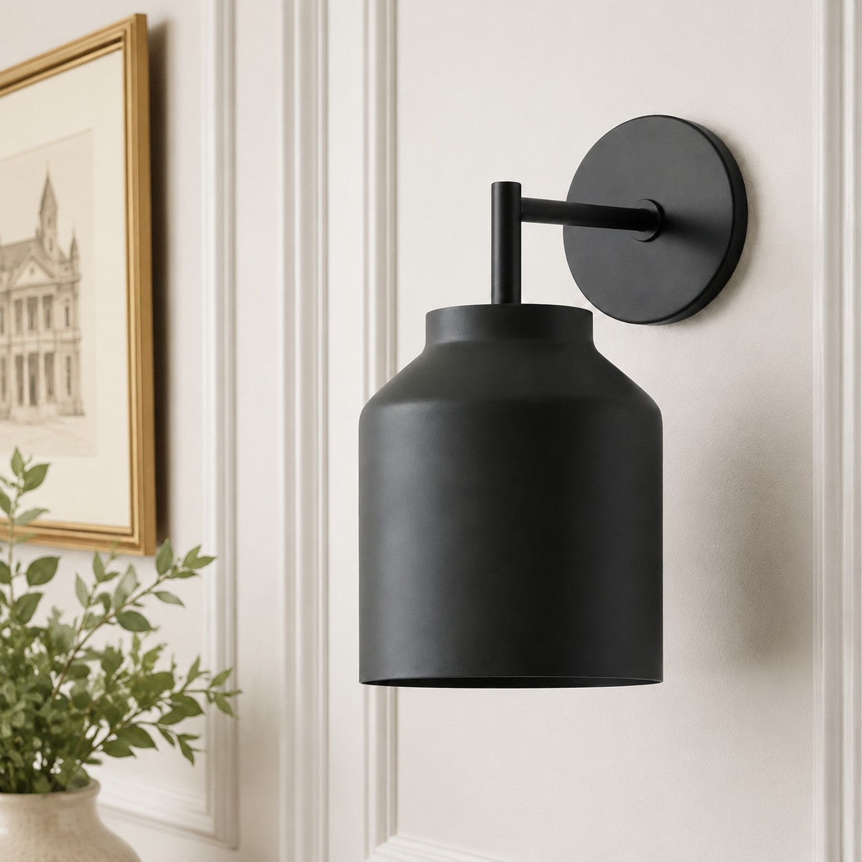 Hanton Industrial Modern Outdoor Wall Sconce — Slim Contemporary Design
