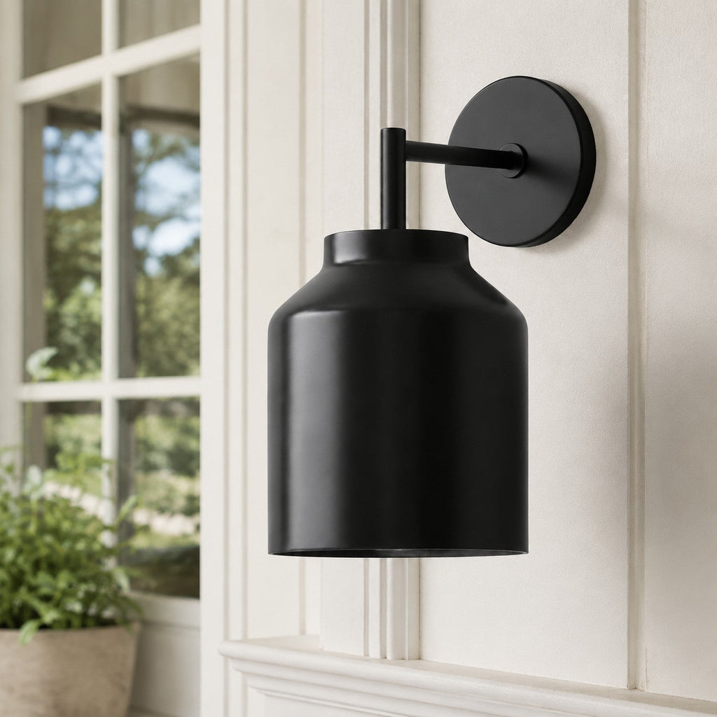 Hanton Industrial Modern Outdoor Wall Sconce — Slim Contemporary Design