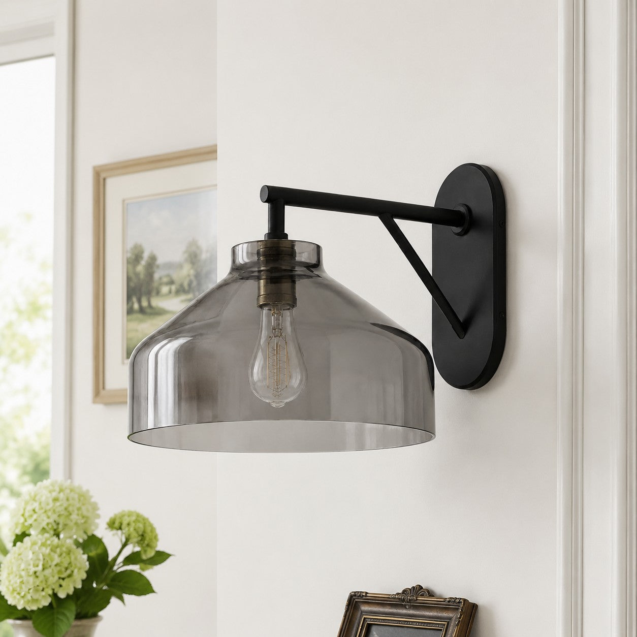 Hanton Industrial Modern Outdoor Wall Sconce — Slim Contemporary Design