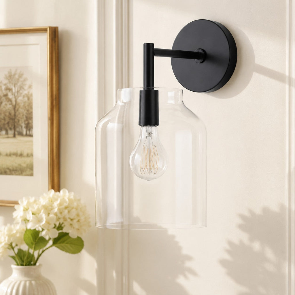Hanton Industrial Modern Outdoor Wall Sconce — Slim Contemporary Design
