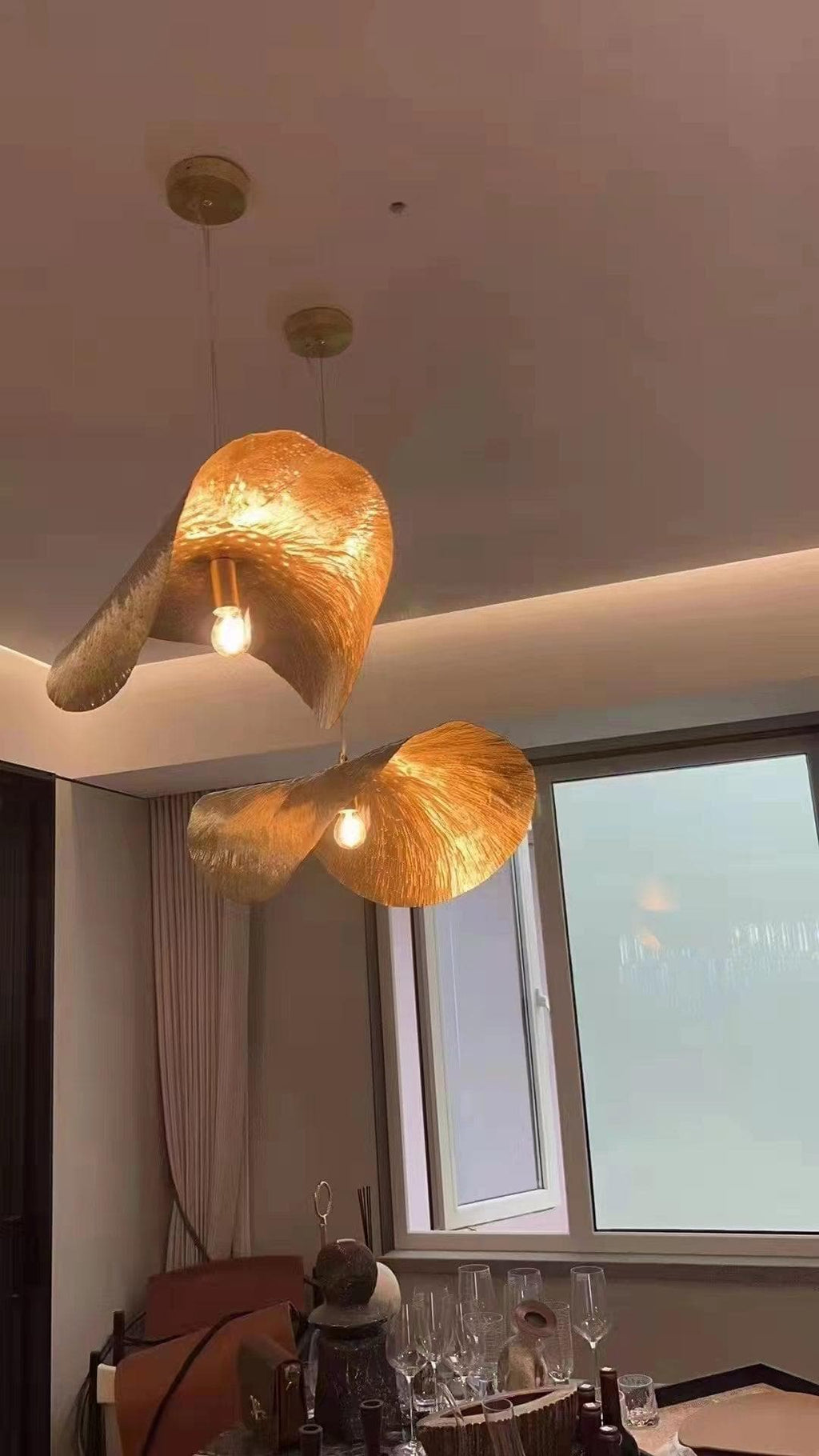 Hammered Brass Matte Pendant Light