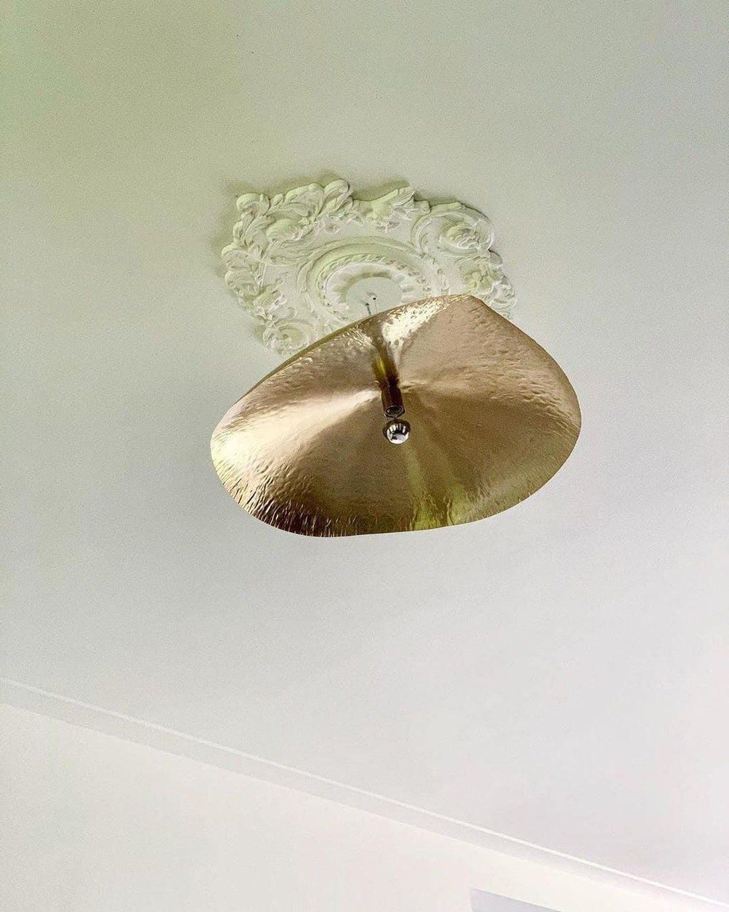 Hammered Brass Matte Pendant Light