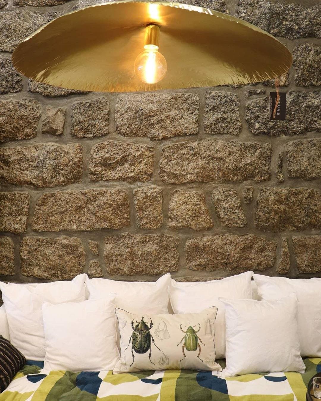 Hammered Brass Matte Pendant Light