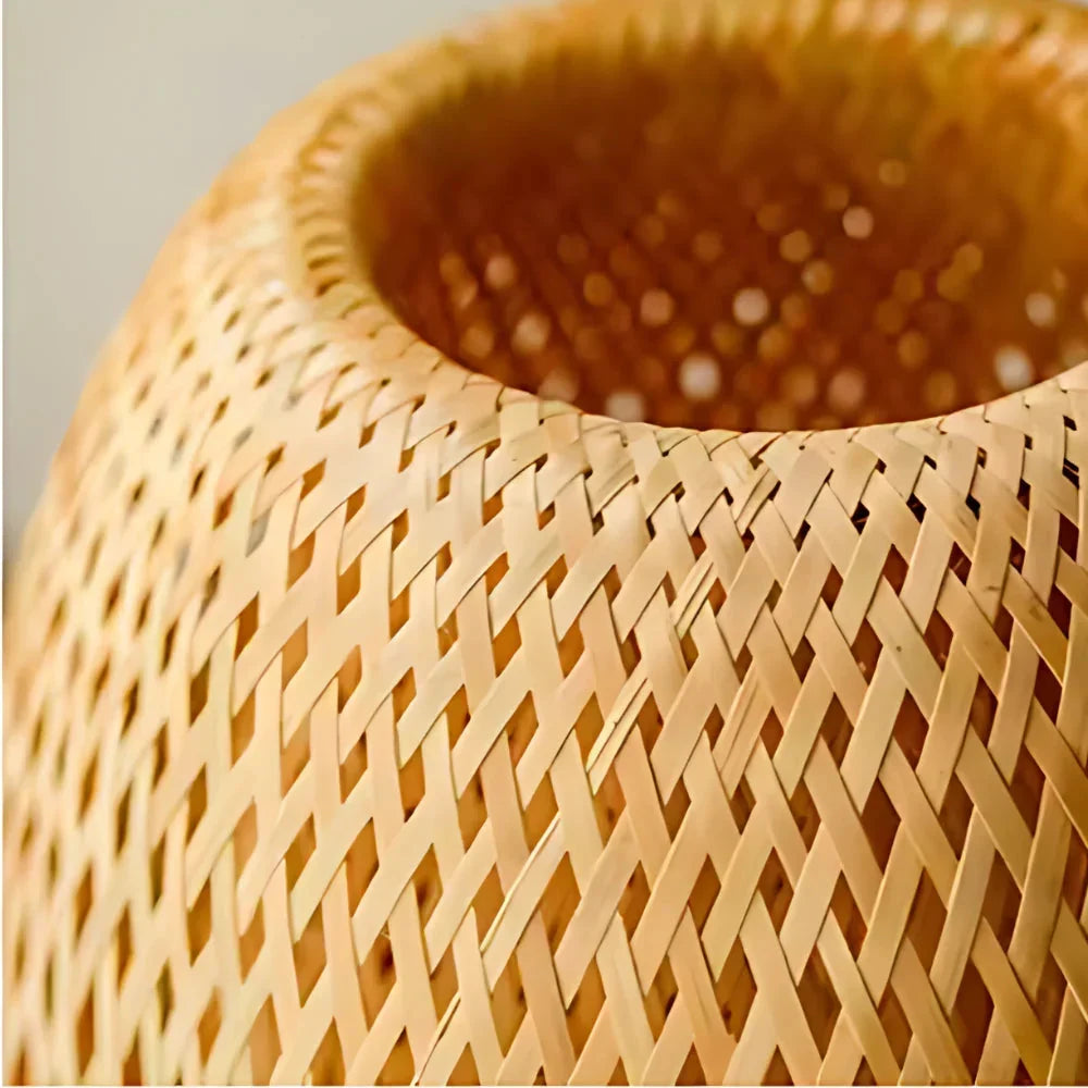 Sustainable Bamboo Table Lamp — Handcrafted Natural Accent Light