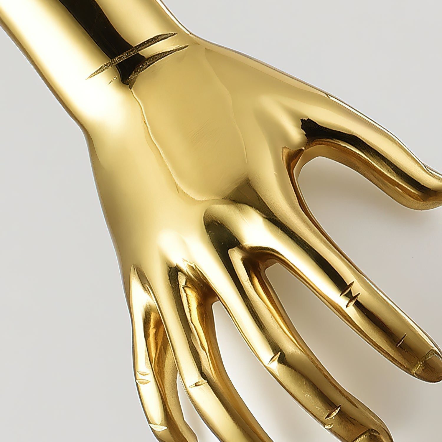 Sculptural Hand And Globe Hanging Lamp