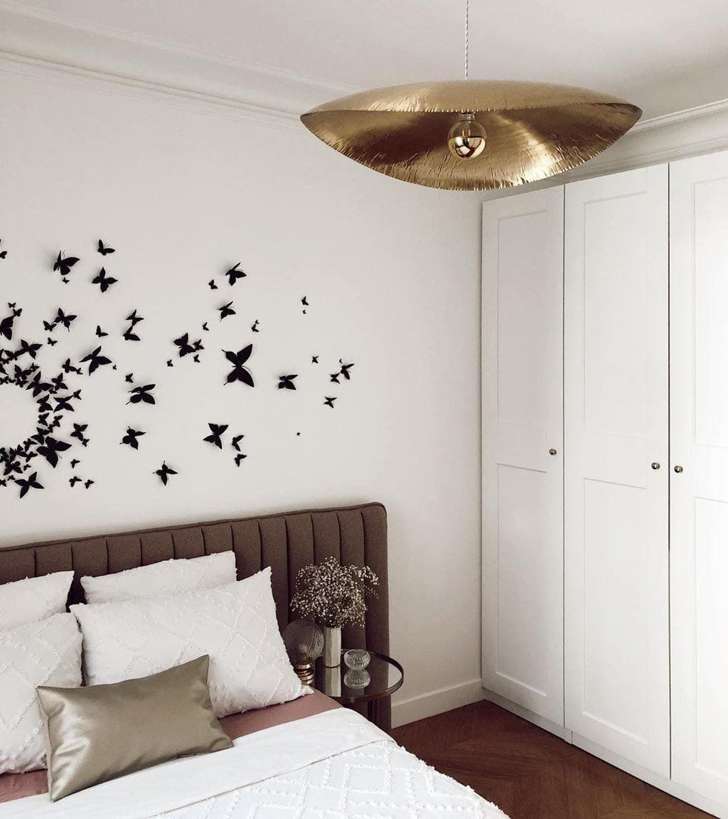 Hammered Brass Matte Pendant Light