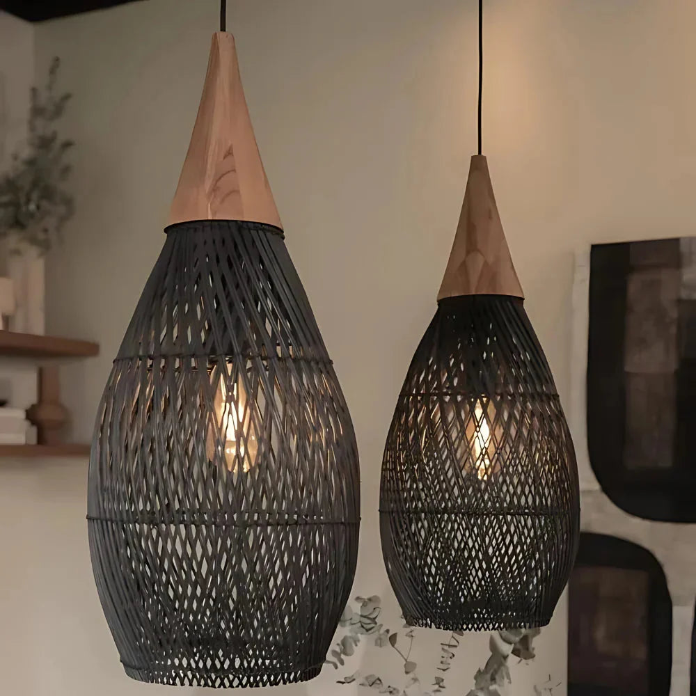 Handcrafted Rattan Pendant Lamp — Tapestry Ceiling Light