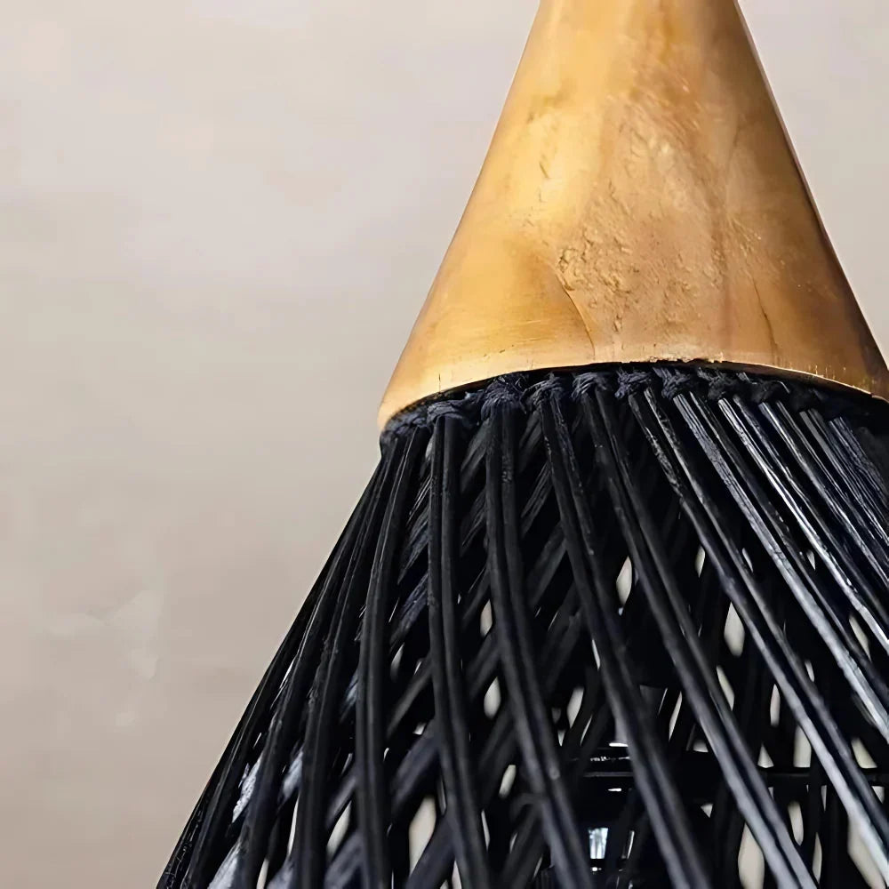 Handcrafted Rattan Pendant Lamp — Tapestry Ceiling Light
