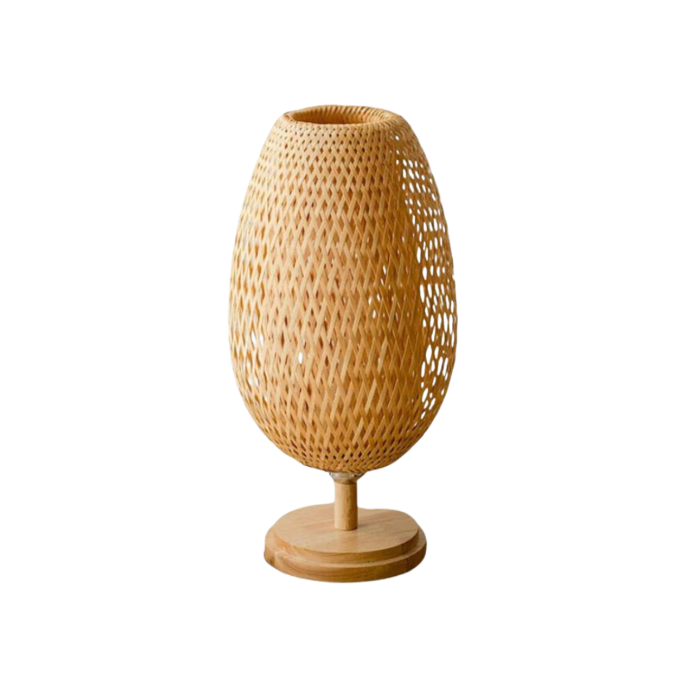 Sustainable Bamboo Table Lamp — Handcrafted Natural Accent Light
