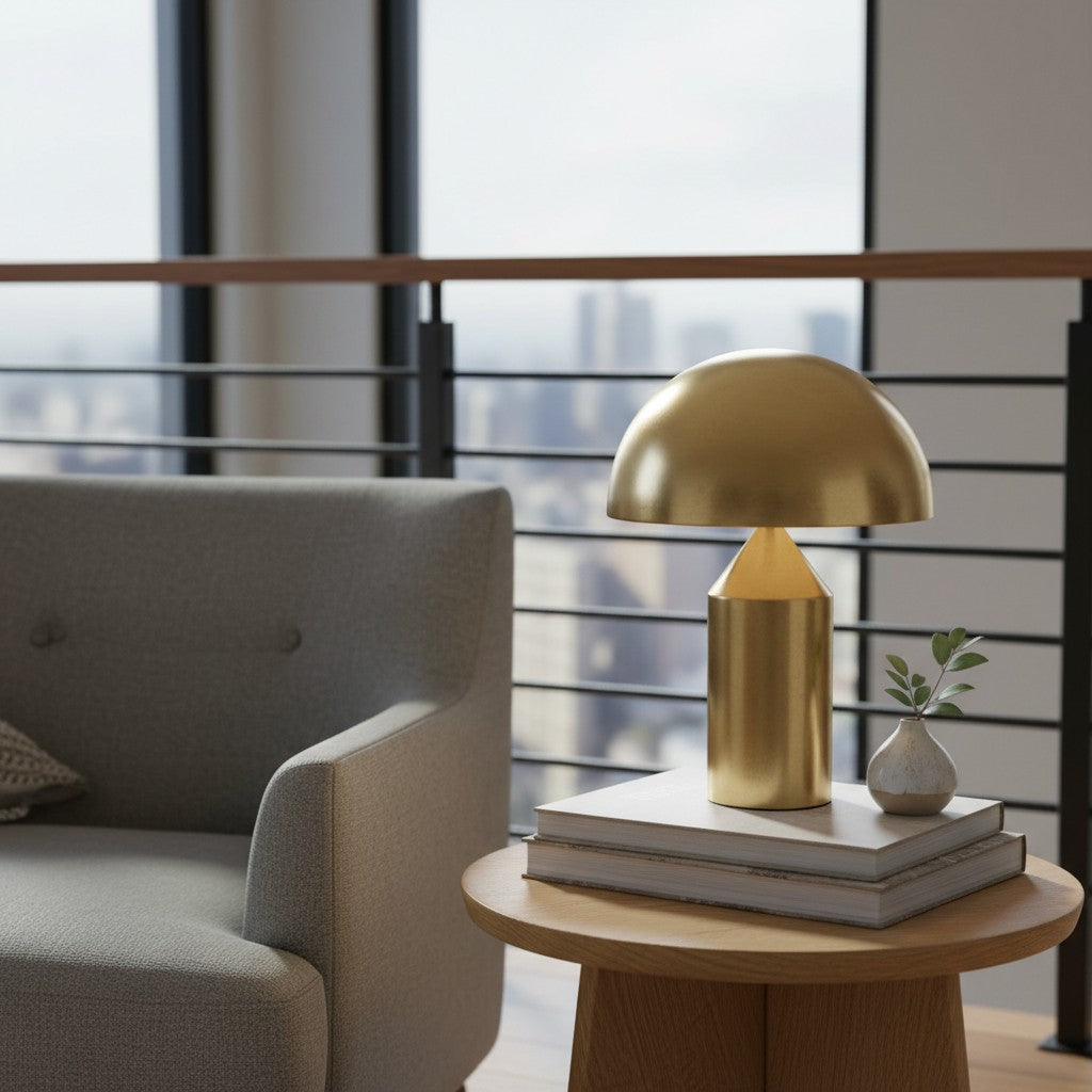 HaloVell N10 Mushroom Table Lamp — Modern Sculptural Design, Soft Accent Lighting
