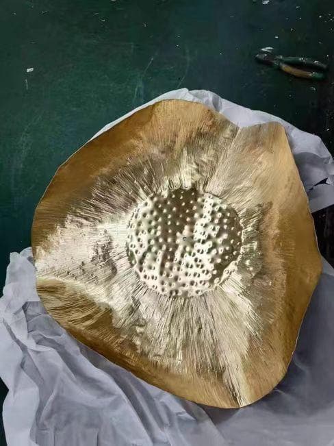 Hammered Brass Matte Pendant Light