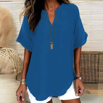 Blouse d'été élégante à la coupe ample et confortable