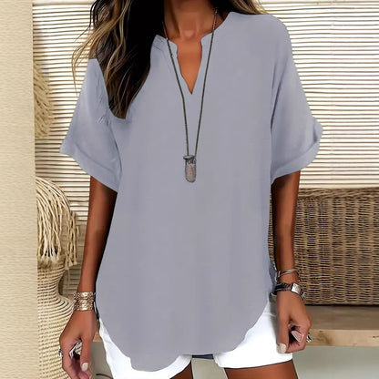 Blouse d'été élégante à la coupe ample et confortable