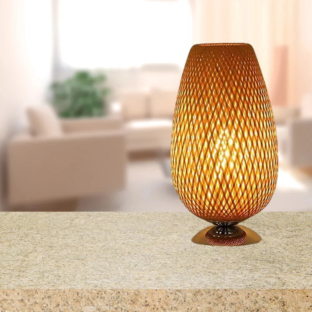 Sustainable Bamboo Table Lamp — Handcrafted Natural Accent Light