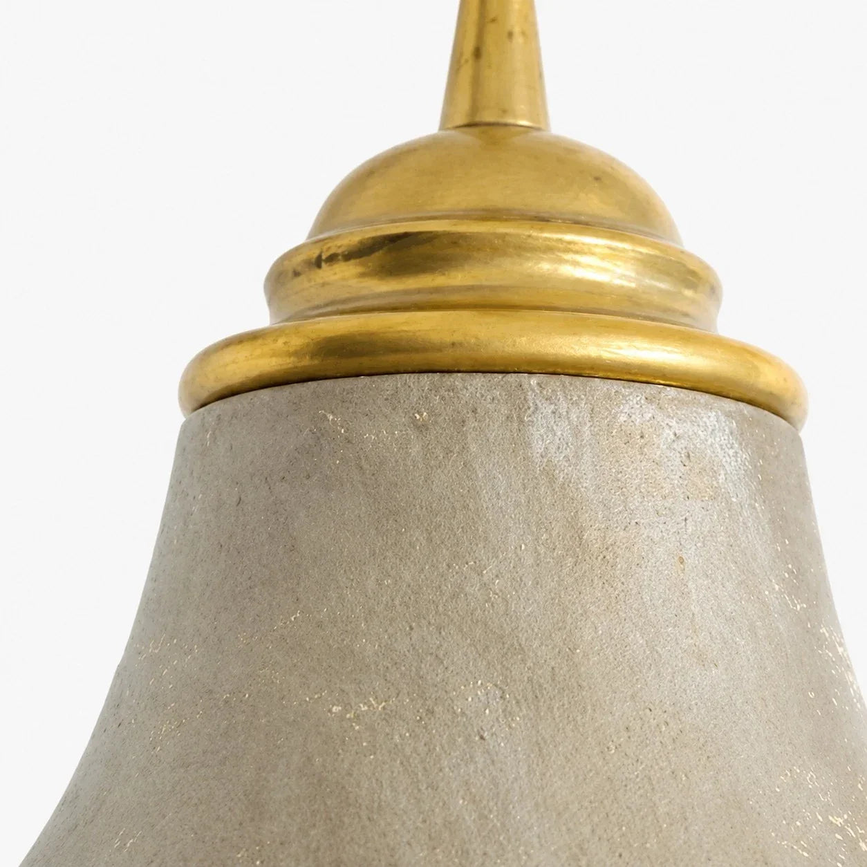 Low-Profile Wabi-Sabi Pendant Light — Hand-Finished 38 cm Matte Shade
