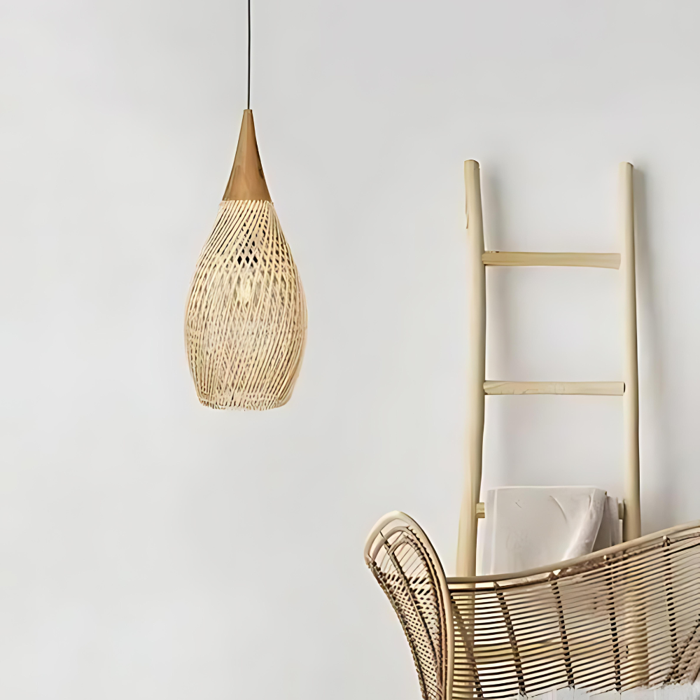 Handcrafted Rattan Pendant Lamp — Tapestry Ceiling Light