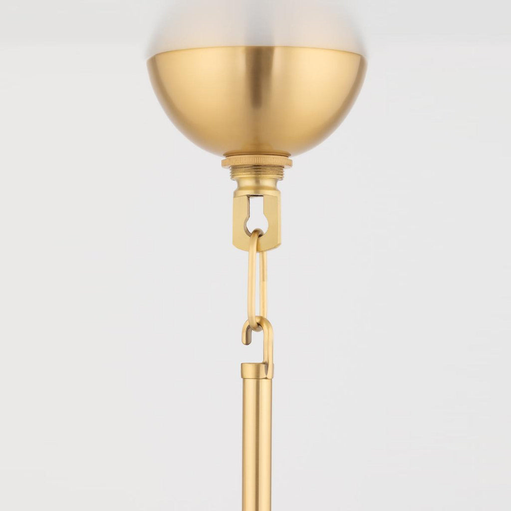 Esilora Harlem Chandelier — Belgian Linen Drum Shades