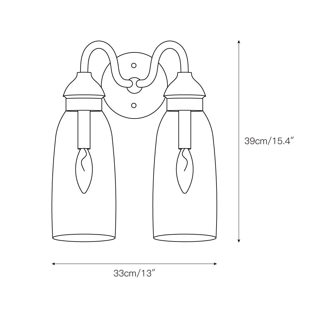 Halstead Wall Lamp — Single Head, 13cm Depth
