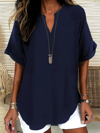Blouse d'été élégante à la coupe ample et confortable