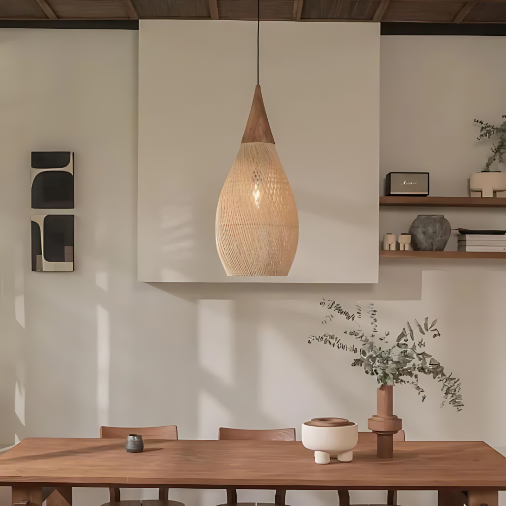 Handcrafted Rattan Pendant Lamp — Tapestry Ceiling Light