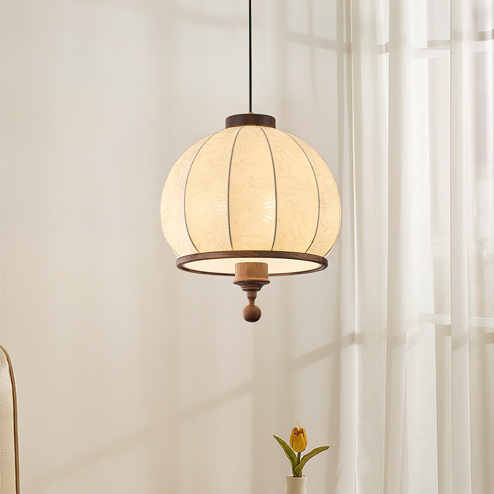 Harmony Pendant Lamp — Floral Pattern, Soft Ambient Glow