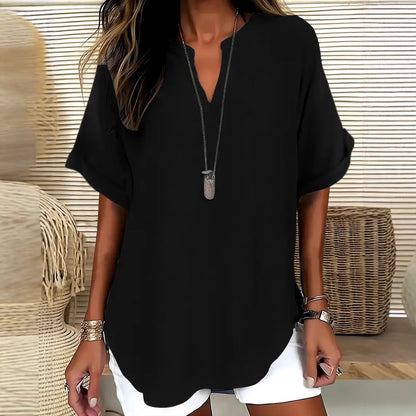 Blouse d'été élégante à la coupe ample et confortable