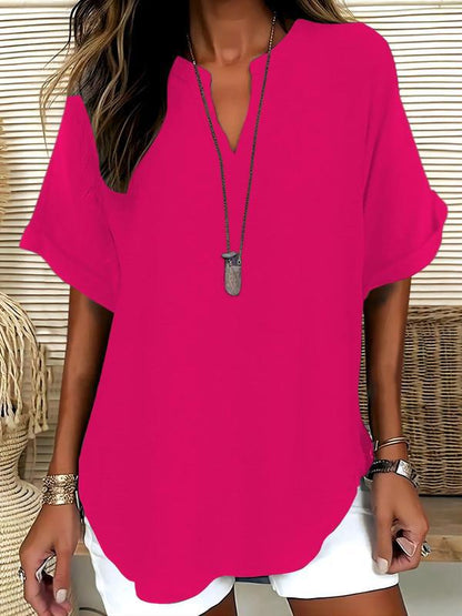 Blouse d'été élégante à la coupe ample et confortable