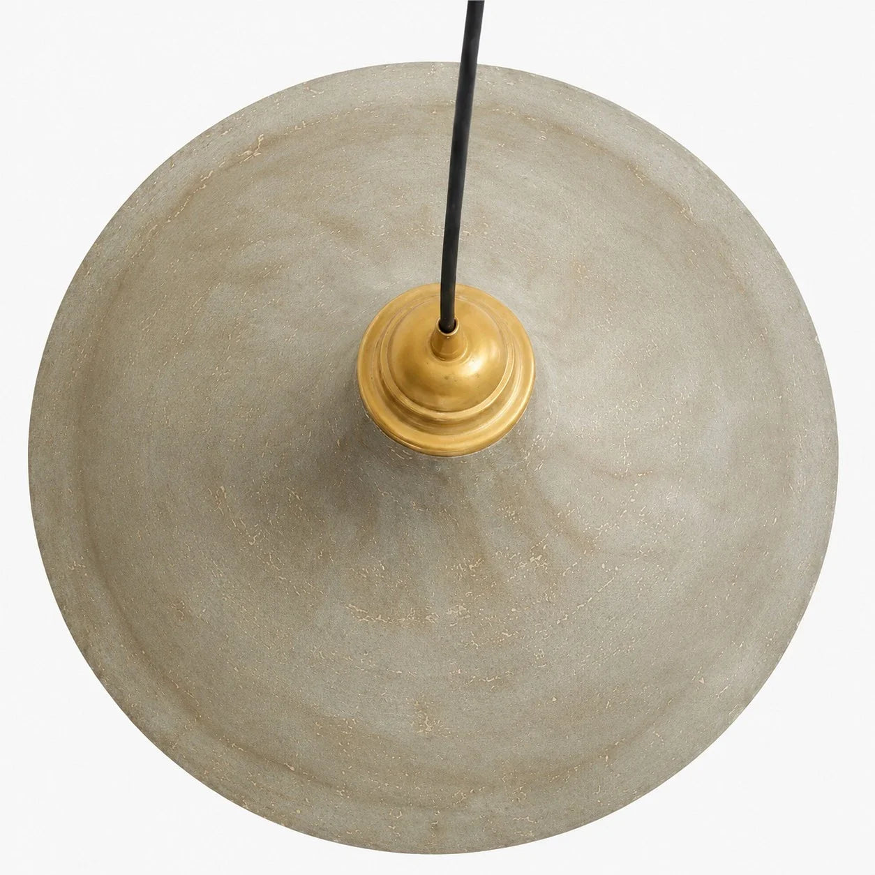 Low-Profile Wabi-Sabi Pendant Light — Hand-Finished 38 cm Matte Shade
