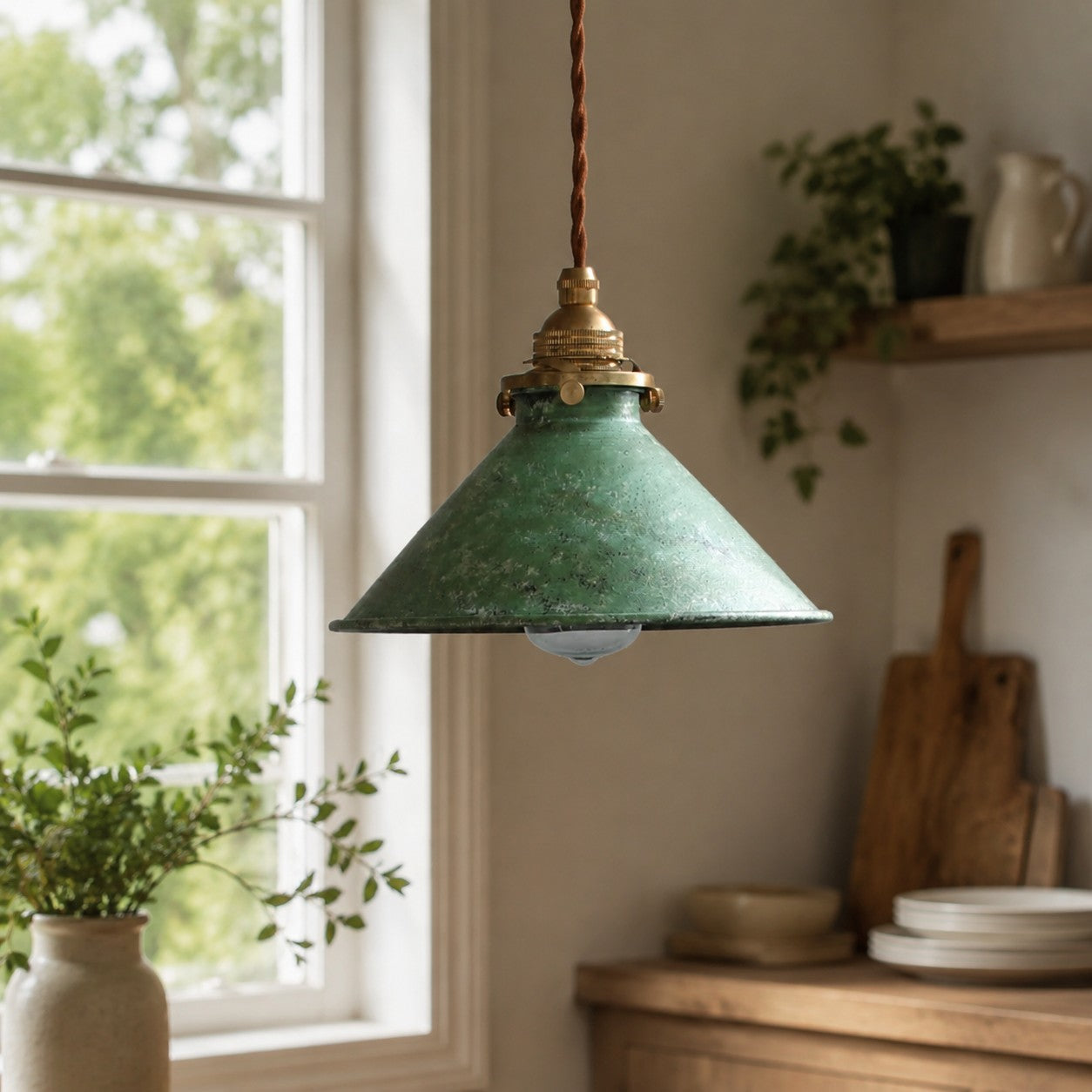 Nordic Farmhouse Pendant Ceiling Light — Hand-Rusted Finish