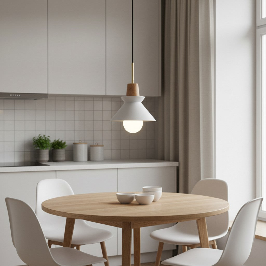 Halotaper Minimalist Tapered Pendant Lamp — Slender Nordic Profile, Modern Design