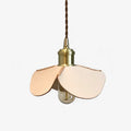 Compact 20cm Hand Stitched Leather Petal Pendant Light