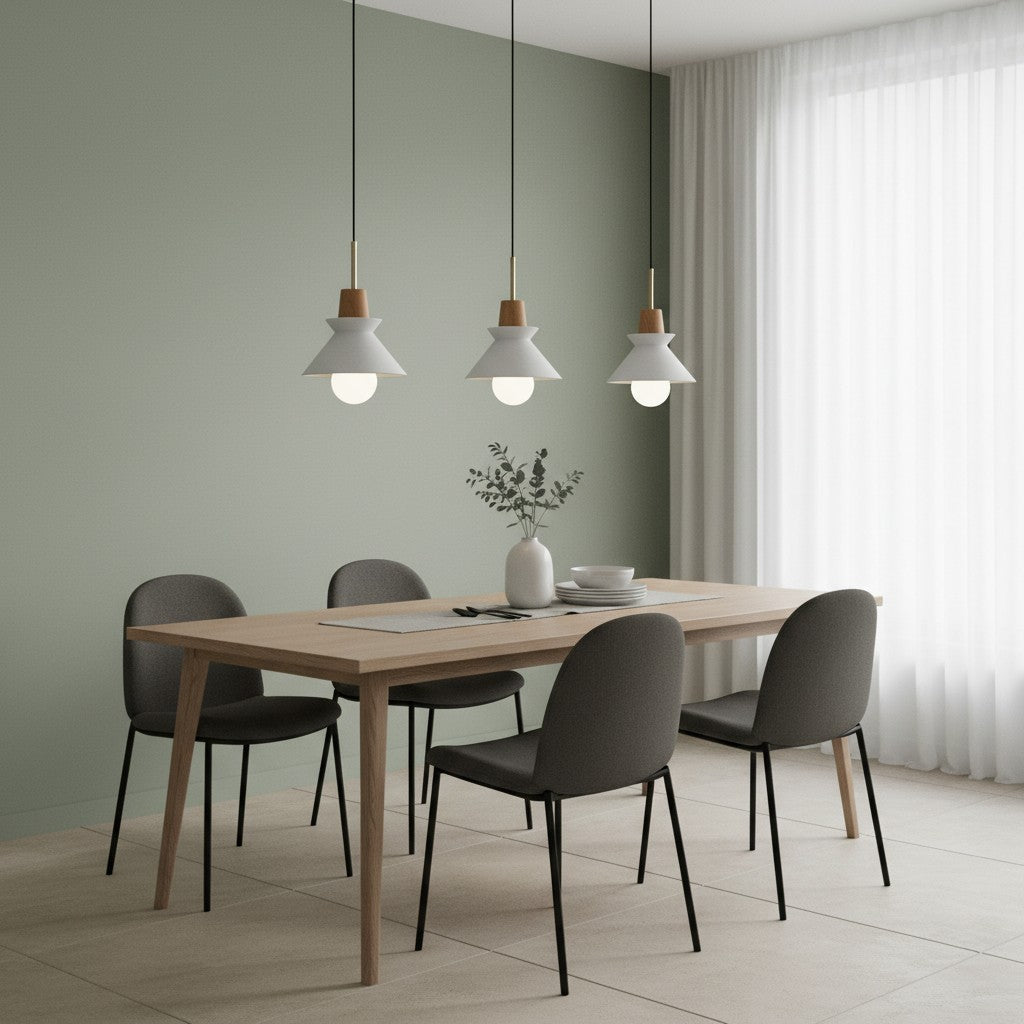 Halotaper Minimalist Tapered Pendant Lamp — Slender Nordic Profile, Modern Design