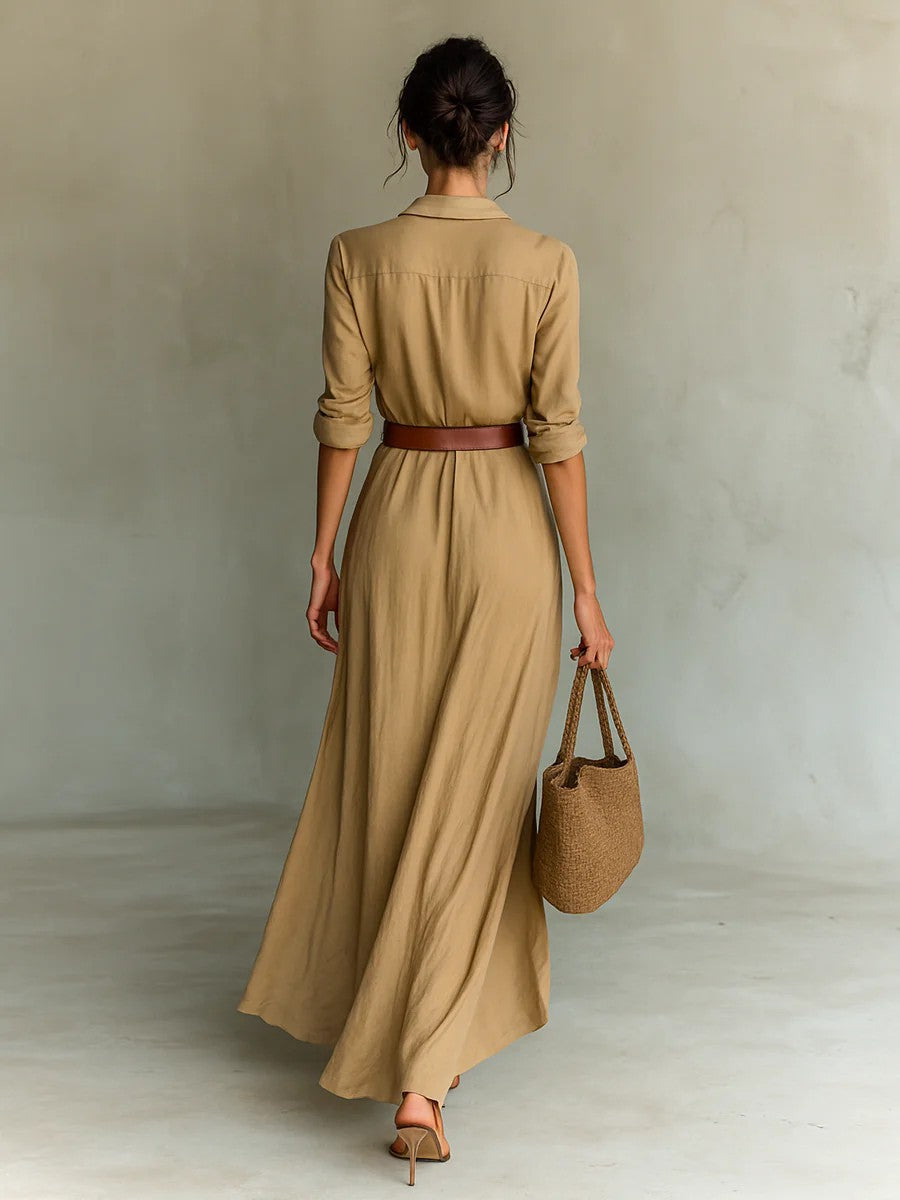 L'Élégante Robe Longue Drapée - Collection Premium