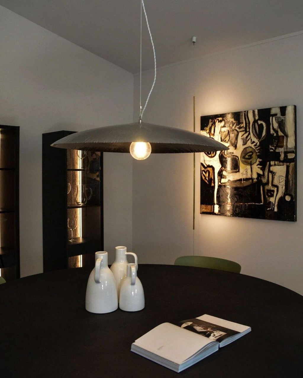 Hammered Brass Matte Pendant Light