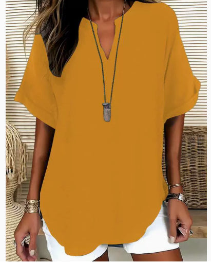 Blouse d'été élégante à la coupe ample et confortable